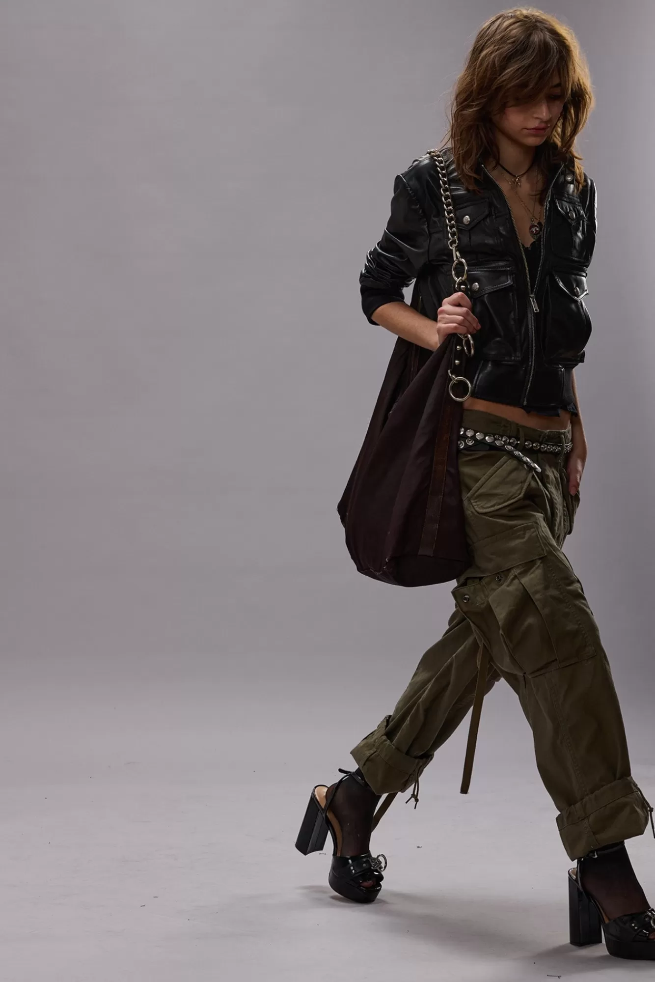Pants & Shorts<R13 CROPPED CARGO - VINTAGE OLIVE DRAB