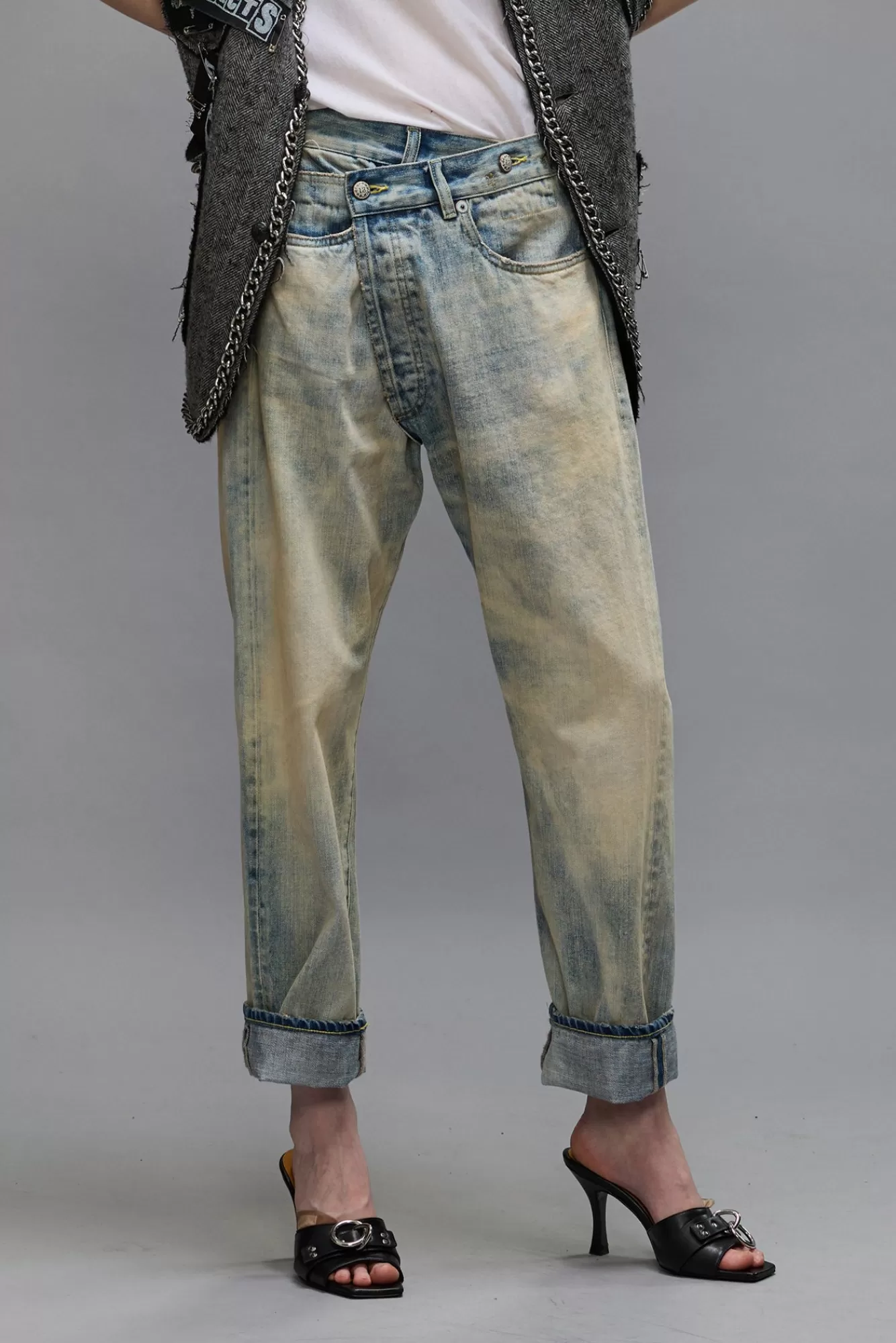 Crossover<R13 CROSSOVER JEAN - VINTAGE ASH BLUE