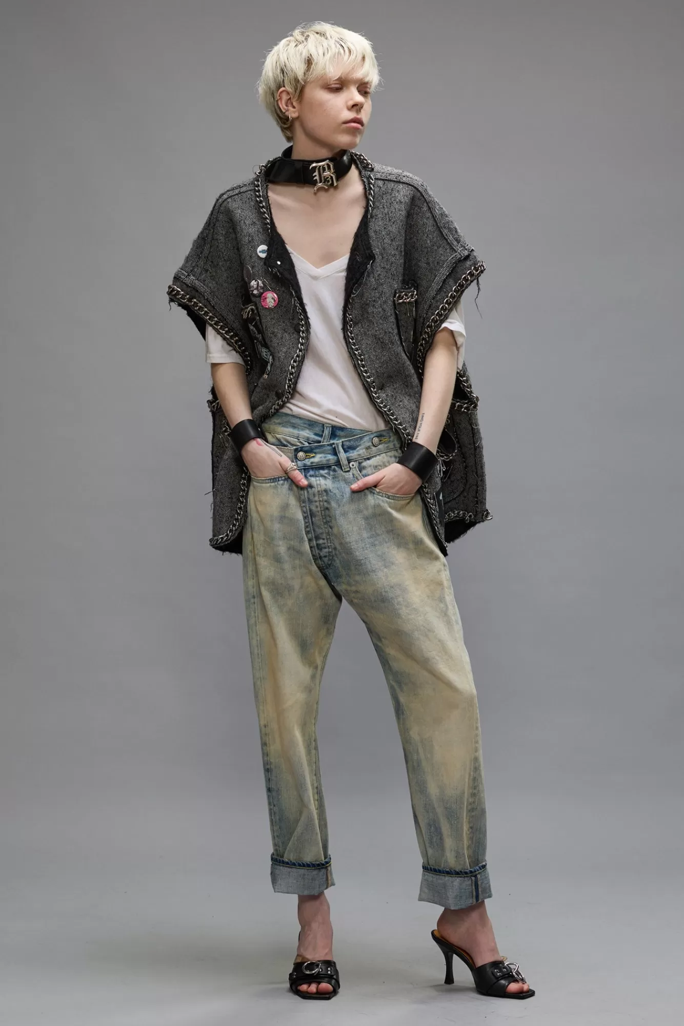 Crossover<R13 CROSSOVER JEAN - VINTAGE ASH BLUE
