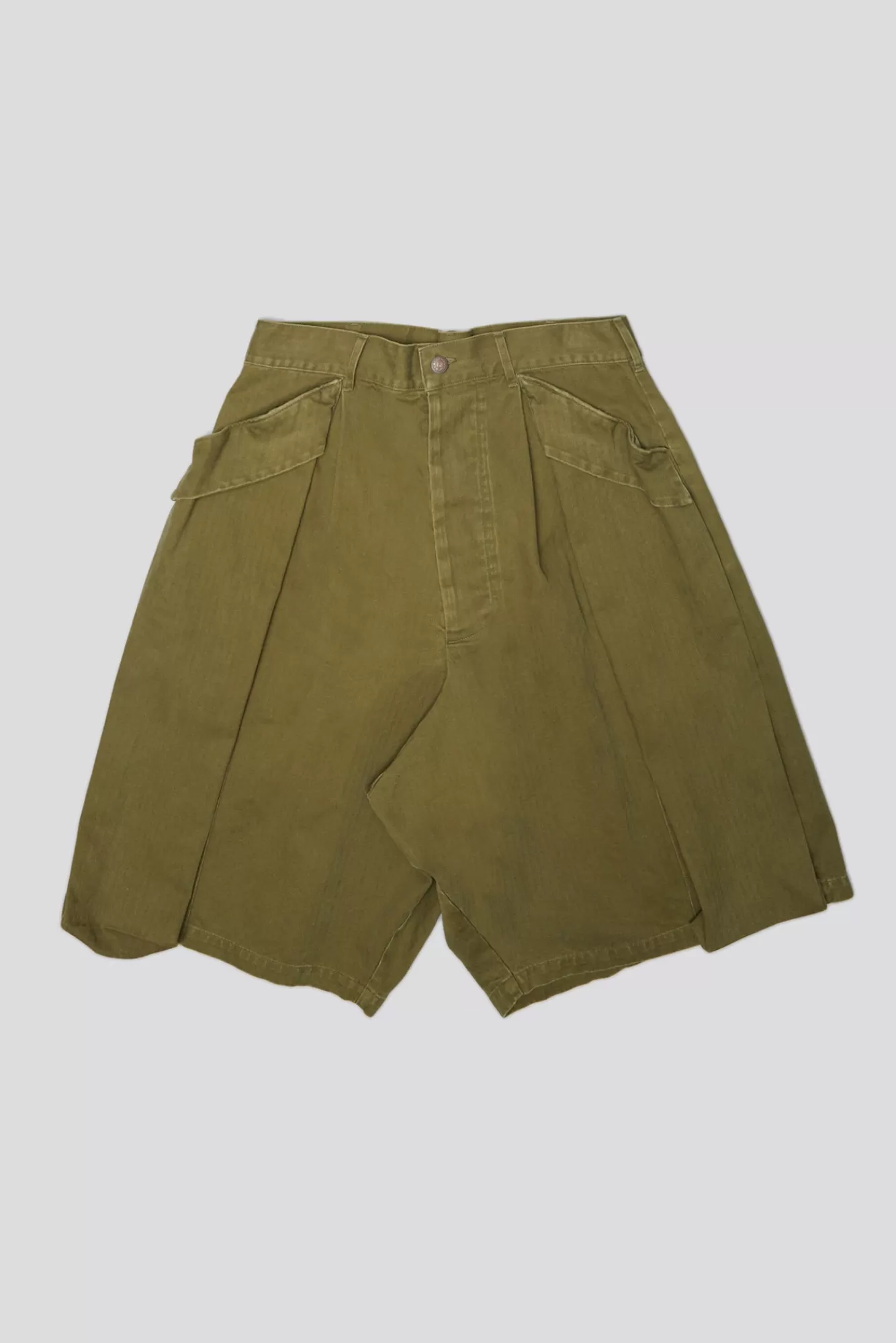 Pants & Shorts<R13 JESSE MULTIPOCKET SHORT - OLIVE HERRINGBONE