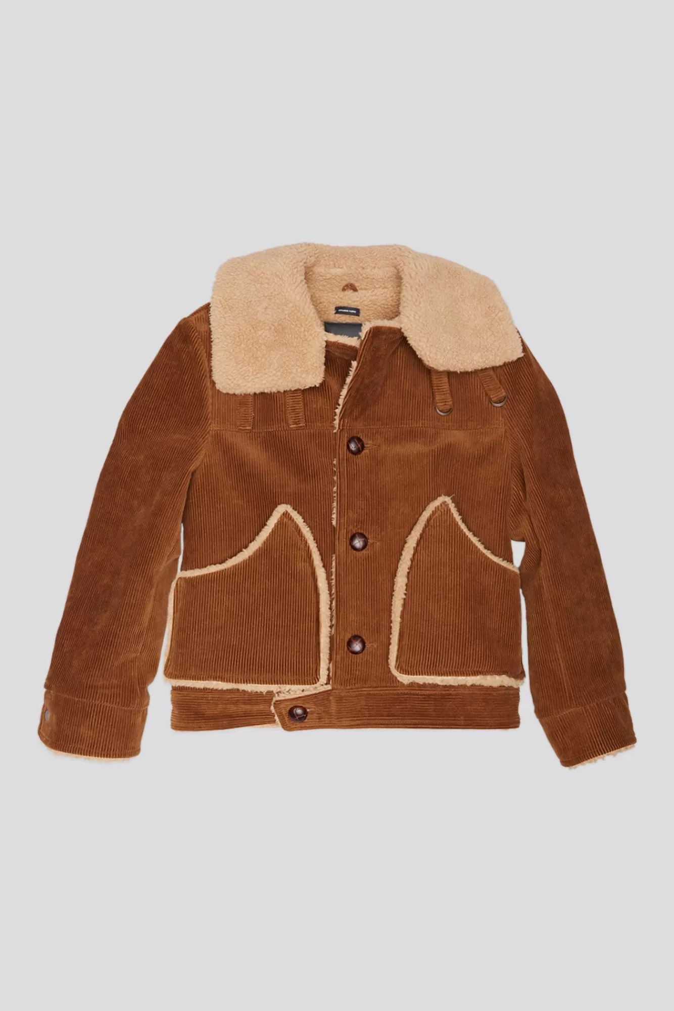 Jackets & Coats<R13 OVERSIZED COLLAR JACKET - BROWN CORDUROY